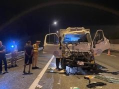 Kịp thời giải cứu nạn nhân mắc kẹt trong cabin xe tải trên cao tốc