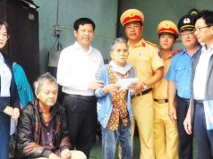 Thăm viếng và hỗ trợ tiền cho thân nhân người bị tai nạn giao thông